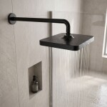 REA - Obdélníková dešťová sprcha JS-032 Black REA-P0393