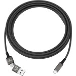 Delock USB 2.0 prodlužovací kabel plochý zahnutý [1x USB 2.0 zástrčka A - 1x USB 2.0 zásuvka A] 1.00 m černá oboustranně zapoji