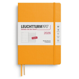 Weekly Planner & Notebook 2026 Medium (A5) Rising Sun