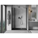 MEXEN/S - Mist sprchové dveře křídlové 120, transparent, černá 8A4-120-001-70-00