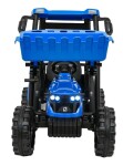Mamido Dětský elektrický traktor MEGA D68 24V s přívěsem modrý