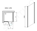 RAVAK - Chrome Sprchová stěna pevná CPS-90, 880-900 mm, satin/čiré sklo 9QV70U00Z1