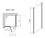 RAVAK - Chrome Sprchová stěna pevná CPS-90, 880-900 mm, lesklý hliník/čiré sklo 9QV70C00Z1