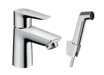 Hansgrohe Talis E - Umyvadlová baterie s ruční sprchou Bidette chrom (71729000)