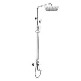 Mereo Eve vanová baterie s talířovou hranatou slim sprchou, nerez CBE60101SDE