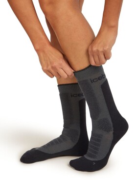 Dámské merino turistické ponožky ICEBREAKER Wmns Hike+ Heavy Crew, Obsidian/Black velikost: 35-37 (S)
