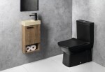 SAPHO - PICCOLINO betonové umývátko 30,8x17cm, baterie vpravo, žlutá mat PK30522