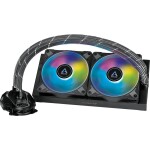 ARCTIC Liquid Freezer II 240 A-RGB černá / 2x 120 mm / Fluid Dynamic Bearing / 0.3 Sone / 200 - 1800 RPM / Intel + AMD (ACFRE00093A)