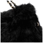 Módní dámská plyšová kabelka do ruky Lilith, černá