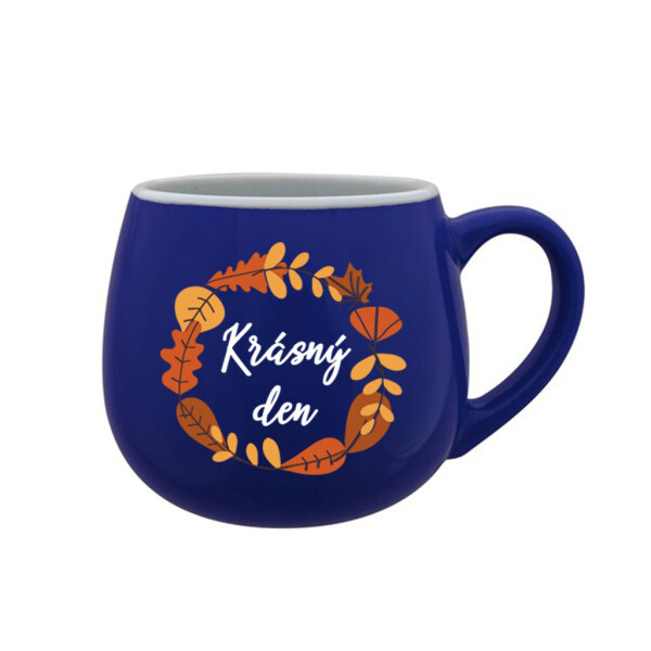 KRÁSNÝ DEN (PODZIM) - modrý keramický hrníček 300 ml