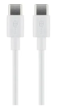 Goobay USB-C bílá / Nabíjecí a datový kabel / 2 m (51244)