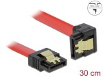 DeLock Kabel SATA III 7pin (F) - SATA III 7pin (F) úhlový 0.3m červená (83978)