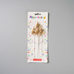 Dortová svíčka hvězda bronzová 4ks