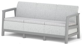 KETER SCANDI LINEA 3 SEATER SOFA - Ash grey/Storm grey