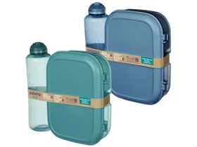Sistema Ocean Bound Tříkomorová krabička na oběd s nádobou na jogurt 1.1 l Láhev Swift Squeeze Twist ‘n’ Sip 480 ml (9414202134462)