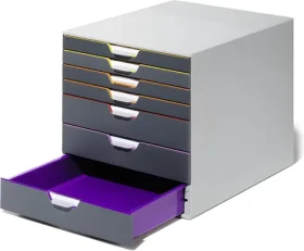 Durable Varicolor 7 šedá / Zásuvkový box / 7 zásuvek / do formátu A4 (760727)