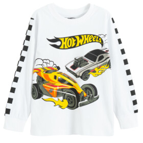 Tričko s dlouhým rukávem Hot Wheels -bílá - 92 WHITE