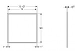 ONE Krycí rám 750x930 mm, pro vestavnou zrcadlovou skříňku Geberit ONE, matná černá 505.842.00.3