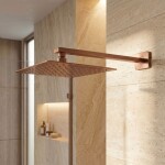 REA - Sprchové rameno čtvercové JS-9022BRG 40cm Brush Copper REA-P6406