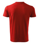 V-neck tričko unisex červená L