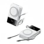 Mobile Origin PB15 bílá / Powerbanka / 20 000 mAh / 35 W PD / MagSafe / LCD displej (MO-35WPDD-PB15)