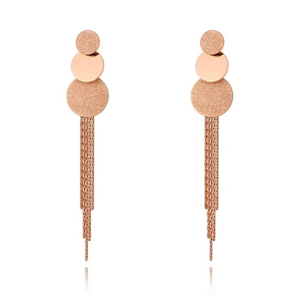 Ocelové pozlacené náušnice Rhea - chirurgická ocel, Zlatá