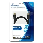 MediaRange černá / HDMI kabel / High Speed 18 Gbps / Ethernet / pozlacené konektory / 1,8 m (MRCS156)