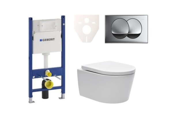 Cenově zvýhodněný závěsný WC set Geberit do lehkých stěn / předstěnová montáž + WC SAT Brevis SIKOGES7W71 SIKOGES7W71