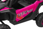 Mamido Elektrické autíčko Buggy Madman růžové | UTV-MX 4x4 | EVA kola | 12V 10Ah | EKO kůže