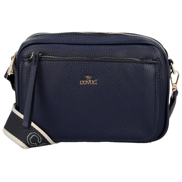 Stylová dámská koženková crossbody kabelka Aliana, tmavě modrá