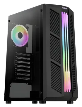 AeroCool Prime v2 černá / PC skříň / ATX / 2x USB 3.0 / Bez zdroje / průhledná bočnice (ACCM-PV29113.11)