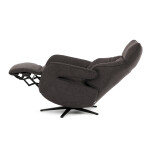 Relaxační křeslo, elektrické zabudované ovládání, hnědá, látka, TV-B3973 BR2