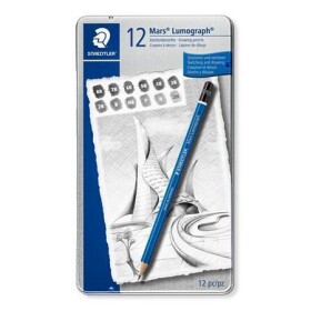 Staedtler Mars Lumograph sada 12 grafitových tužek 8B-2H šestihranné