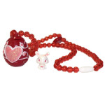 JewelPet Náhrdelník s magickým medailonem - Garnet - liška