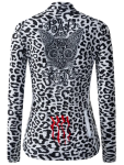 Cyklodres CYCOLOGY Winter Kitty, dámský, dlouhý rukáv, white (Motiv Kitty - white, velikost L)