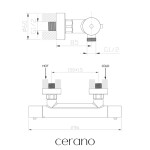 CERANO - Sprchová nástěnná baterie - termostatická - Tondo - chrom CER-665627