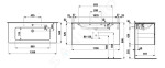 Laufen - Pro S Skříňka s umyvadlem, 1200x545x500 mm, 2 zásuvky, lesklá bílá H8619674751041