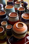 HK living Kameninový hrnek na cappuccino 70's Eclipse 300 ml, multi barva, keramika
