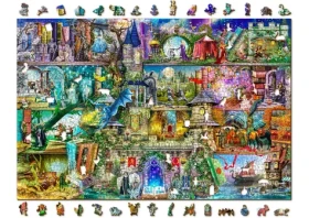 WOODEN CITY Dřevěné puzzle Byla jednou jedna pohádka 2v1 - 2000 dílků EKO