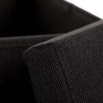 Taburet s úložným prostorem, látka černá