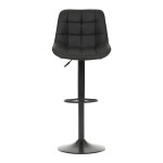 Barová židle, černá, látka,AUB-V3066 BK3