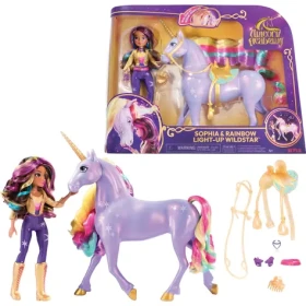 Spin Master Unicorn Academy Světelný jednorožec Wildstar s panenkou Sophií 24 cm
