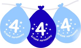 Balónek modrý KRÁSNÉ NAROZENINY číslo 4 visící- 5 ks balonky.cz Balónek modrý KRÁSNÉ NAROZENINY číslo 4 visící- 5 ks balonky.cz