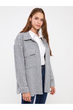 LC Waikiki Women's Patterned Oversize Lumberjack Shirt Jacket