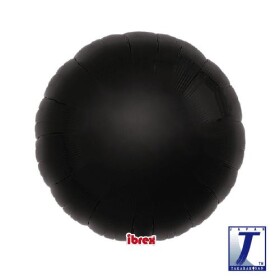 Balónek kruh černý metalický 45 cm Balónek kruh černý metalický 45 cm