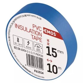 EMOS Izolační páska PVC 15mm 10m modrá F61514