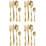House Doctor Sada příborů z nerezové oceli Golden – set 16 ks, zlatá barva, kov
