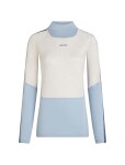 ICEBREAKER Wmns Merino 200 Oasis+ LS High Neck, Zincblu/Ecru Heather/Dawn/Cb (vzorek) velikost: S
