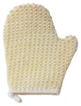 MSV SISAL exfoliační sisalová rukavice bílá / Rukavice / Sisal, polyester, houba / 18 x 0,7 x 22 cm