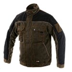 CXS Montérková bunda ORION OTAKAR pánská reflexní doplňky 100% polyester hnědo/černá 56 hnědo-černá